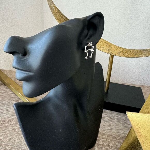 Bohemian frogāearrings N612 - Picture 4 of 4